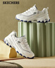 斯凱奇（Skechers）女鞋秋冬小白熊休閑鞋子厚底增高百搭運動(dòng)軟底老爹鞋99999863 白色/海軍藍色/WNV 38 曬單實(shí)拍圖