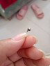 榛橙S999銀圓珠耳釘女簡(jiǎn)約百搭足銀豆豆耳骨釘睡覺免摘螺絲耳環(huán) 雙頭圓珠螺絲 4mmE191-4 曬單實(shí)拍圖