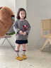 可英 GOWINBABY女童毛衣卡通新款2025秋季小女孩休閑寬松上衣女寶甜美可愛(ài)針織衫 灰色 130 （適合身高120cm-130cm） 曬單實(shí)拍圖
