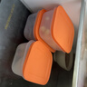 特百惠（Tupperware）保鮮盒新雪影冷凍保鮮魚(yú)蝦冷凍盒水果蔬菜冷藏盒冰箱儲物盒 450ml木瓜橙 4件套 -剔透版 曬單實(shí)拍圖