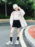女童外套春秋款2025新款兒童洋氣秋裝夾克上衣女孩運動(dòng)網(wǎng)紅衣服潮 粉色 150 曬單實(shí)拍圖