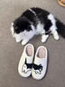 梵昇昱可愛(ài)臘腸狗居家毛毛拖鞋女2026春秋新款加厚保暖防滑包頭棉拖鞋男 半包棉拖鞋【奶牛貓】 2cm 38-39 偏小1碼 曬單實(shí)拍圖