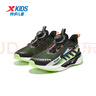 特步（XTEP）兒童童鞋男童中大童網(wǎng)面透氣防滑耐磨旋轉(zhuǎn)扣跑鞋 黑/新金屬銀 37 曬單實(shí)拍圖