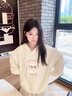 SPAO韓國同款可愛(ài)貓咪衛衣女連帽2025秋季新款休閑套頭衫SPWY25SL01LD 白#JSP文藝貓咪 L 曬單實(shí)拍圖