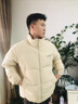 鴨鴨羽絨服男短款立領2025年新款韓版時尚百搭蓄熱保暖加厚面包服外套 淺棕色 XL 曬單實拍圖