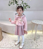 G.DUCKKIDS小黃鴨童裝女童套裝春秋款兒童連衣裙秋冬季小香風(fēng)女寶寶外套裙子 粉色 90碼建議80-90cm1歲半-2歲 曬單實(shí)拍圖