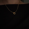 中國黃金（CHINA GOLD）足金莫比烏斯環(huán)黃金吊墜項鏈女新款生日禮物送女友老婆教師節禮物 【京速達】莫比烏斯環(huán)吊墜 約0.3g【贈銀鏈】 曬單實(shí)拍圖