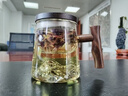 泥也茶杯泡茶杯茶水分離杯子玻璃茶杯觀山辦公室茶杯個(gè)人專用高端茶具 曬單實(shí)拍圖