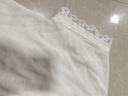 科蒙博卡2025春夏桑蠶絲新款針織衫女短袖寬松t恤蕾絲花邊上衣 云朵白 L 曬單實(shí)拍圖