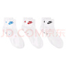 耐克(NIKE)襪子男女同款 吸汗透氣運動襪 短襪三雙裝DX5074-911白L 曬單實拍圖