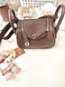 格爾奇2026新款女包真皮植鞣牛皮輕奢包斜挎包實(shí)用生日禮物百搭大衣搭配 深褐色 曬單實(shí)拍圖