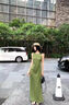 冶芷法式復(fù)古綠色吊帶背心連衣裙女子夏季2025新款小個(gè)子收腰氣質(zhì)長(zhǎng)裙 法式綠色背心連衣裙 M 曬單實(shí)拍圖