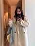 羽絨服女冬季2025新款高級感中長(cháng)款呢子毛呢外套加厚羽絨內膽大衣 燕麥色 羽絨內膽 XS  適合105斤以下 曬單實(shí)拍圖