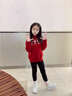 G.DUCKKIDS小黃鴨童裝女童毛衣冬季新款兒童針織衫中大童加厚雪花雙面絨毛衣 紅色 150尺碼11~12歲【140-150cm】cm 曬單實拍圖