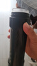 恩爾美（nRMEi）水杯男士大容量茶杯便攜車載辦公防摔耐高溫茶水分離泡茶玻璃杯子 商務黑520ml【茶隔+杯套款】 曬單實拍圖