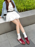 Onitsuka Tiger鬼塚虎新款德訓鞋男女鞋 復古酒紅色休閑板鞋TOKUTEN 1183B938 酒紅色 39 曬單實(shí)拍圖