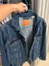 Levi's李維斯情侶同款美式經(jīng)典復古休閑時(shí)尚潮牌修身牛仔夾克外套 中藍色 M 曬單實(shí)拍圖