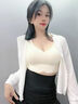 天蠶運(yùn)動(dòng)內(nèi)衣女小胸聚攏收副乳美背背心薄款新款一體無痕內(nèi)衣 香檳白+黑.[舒適無痕1.4cm] M [建議32/70ABC] 曬單實(shí)拍圖