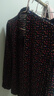 哥弟真的好（GIRDEAR）女裝通勤風(fēng)波點(diǎn)飄帶桑蠶絲襯衫上衣女A301022 黑-彩色 L (4碼) 曬單實(shí)拍圖