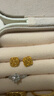 周六福  黃金耳釘女足金爆閃方糖耳飾送女友禮物 計價(jià) 2.23g 曬單實(shí)拍圖