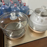 益茶福全自動(dòng)上水電熱水壺底部上水嵌入式茶臺功夫茶燒水壺飲水燒水一體機抽水玻璃煮茶壺保溫泡茶壺 SQ-008金色玻璃套裝 1L 曬單實(shí)拍圖