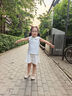 笛莎童裝女童套裝2025年夏裝小女孩運動風無袖短褲套裝 清水藍 120 曬單實拍圖