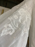 麻霖原創(chuàng)設(shè)計(jì)夏季新品苧麻加捻寬皺刺繡休閑清涼開衫上衣 白色 S 曬單實(shí)拍圖