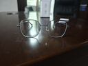 依視路（ESSILOR） 鉆晶系列高清耐磨防藍光近視薄鏡片配度數眼鏡架男女鏡框 鈦+金屬-全框-4093SV-銀色 鏡框+依視路膜巖高清1.60現片 曬單實(shí)拍圖