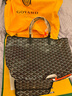 高德雅（GOYARD）女包子母包托特包Y字老花皮革單肩包小號黑色 黑色 小號 曬單實(shí)拍圖
