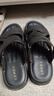 森達皮涼鞋男款新款夏商場(chǎng)同款休閑男士沙灘鞋1QG01BL4 黑色 41 曬單實(shí)拍圖