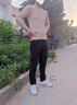 皮爾卡丹（pierre cardin）男士T恤長袖打底衫2025春季新款韓版潮流男裝秋裝小衫針織T恤衫 812駝色 XL 【適合125-140斤】 曬單實(shí)拍圖