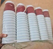 特美居（temeiju）一次性咖啡杯防燙紙杯加厚杯子食品級(jí)飲料水杯商務(wù)瓦楞茶杯60只 曬單實(shí)拍圖