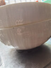 華青格家用湯碗高白瓷釉下彩純白浮雕素雅花瓣8英寸湯碗 曬單實(shí)拍圖