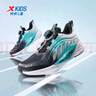 特步（XTEP）童鞋【氫風(fēng)8.0護(hù)足跑鞋】夏季透氣旋鈕扣飛彈科技機(jī)器人同款跑鞋 黑/極光綠【氫風(fēng)8.0】 38 碼 曬單實(shí)拍圖