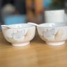 高顏值家用銀杏時(shí)光米飯碗大面碗陶瓷餐具家用新骨瓷陶瓷碗 銀杏時(shí)光 4.5英寸2碗2白勺 曬單實(shí)拍圖