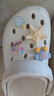名創(chuàng)優(yōu)品（MINISO）洞洞鞋男女夏季外穿涼鞋防滑厚底踩屎感包頭涼拖鞋 白色+海洋星星 曬單實(shí)拍圖