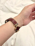 watchbond適用蘋(píng)果Apple iwatch s11手表s10表帶s9/s8女士款四葉花草磁吸扣真皮表帶s7/SE女生42mm牛皮腕帶 小蠻腰真皮-四葉草磁吸扣-酒紅-淺金紅花 38/40/41 曬單實(shí)拍圖
