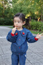 幼歌（YOUGE）嬰幼兒2025秋季新款柔軟舒適上衣翻領(lǐng)夾克百搭牛仔外套 牛仔藍 90 cm 曬單實(shí)拍圖