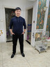 羅蒙（ROMON）長(cháng)袖t恤男士春秋季商務(wù)休閑寬松衛衣外套男裝上衣服 上青色 XL 曬單實(shí)拍圖