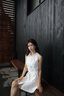緋垚襯衫裙連衣裙女夏清純學(xué)院風(fēng)polo領(lǐng)無(wú)袖新款收腰顯瘦a字短裙子 【白色】 S 曬單實(shí)拍圖