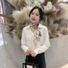 MITHAOL KUSC真絲絲巾桑蠶絲100%女士生日禮物方巾送老婆丈母娘 四方格子【心想事