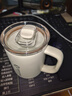 富光拾喜（FUGURNG BESTJOY）保溫杯帶把手覆瓷內膽雙飲馬克杯辦公室咖啡茶杯水杯子450ml白色 曬單實拍圖