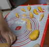 展藝鉑金硅膠揉面墊套裝 60*40揉面墊+搟面杖+切面刀搟面皮中秋月餅 曬單實(shí)拍圖