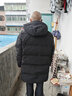 波司登25年羽絨服男女情侶同款冬90絨加厚連帽寬松中長(cháng)款休閑外套 曬單實(shí)拍圖