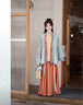 池夏【中國符號:云海日出】晉制褶衣上襦八破裙原創(chuàng  )改良漢服女 秋 云海日出三件套 S 現貨 曬單實(shí)拍圖