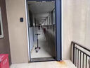 全鋁板隔斷門走廊空調(diào)房免打孔伸縮鋁合金門衛(wèi)生間廚房帶鎖折疊門 灰色邊框+灰色鋁板 曬單實拍圖