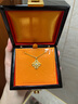 老鋪黃金古法手工足金項(xiàng)鏈 · 十字金剛杵(2號(hào))鉆飾吊墜（金鏈款） 中號(hào)肖邦鏈款金重約14.2g 曬單實(shí)拍圖