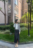 彌柯菲 MEKF灰色針織毛衣外套開衫女秋冬新款內(nèi)搭小個子學(xué)院風(fēng)刺繡毛衣上衣 灰色 M 曬單實拍圖