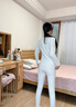 NBGLS品牌保暖內衣套裝秋冬新款修身打底全棉毛衫少女薄款保暖秋衣秋褲 優(yōu)雅黑 M 曬單實(shí)拍圖