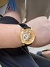 西普尼金表（HIPINE）金表男純金999足金機(jī)械手表大表盤(pán)復(fù)古商務(wù)情侶黃金手表女生禮物 【鏤空男款】金重2.5g+ 曬單實(shí)拍圖